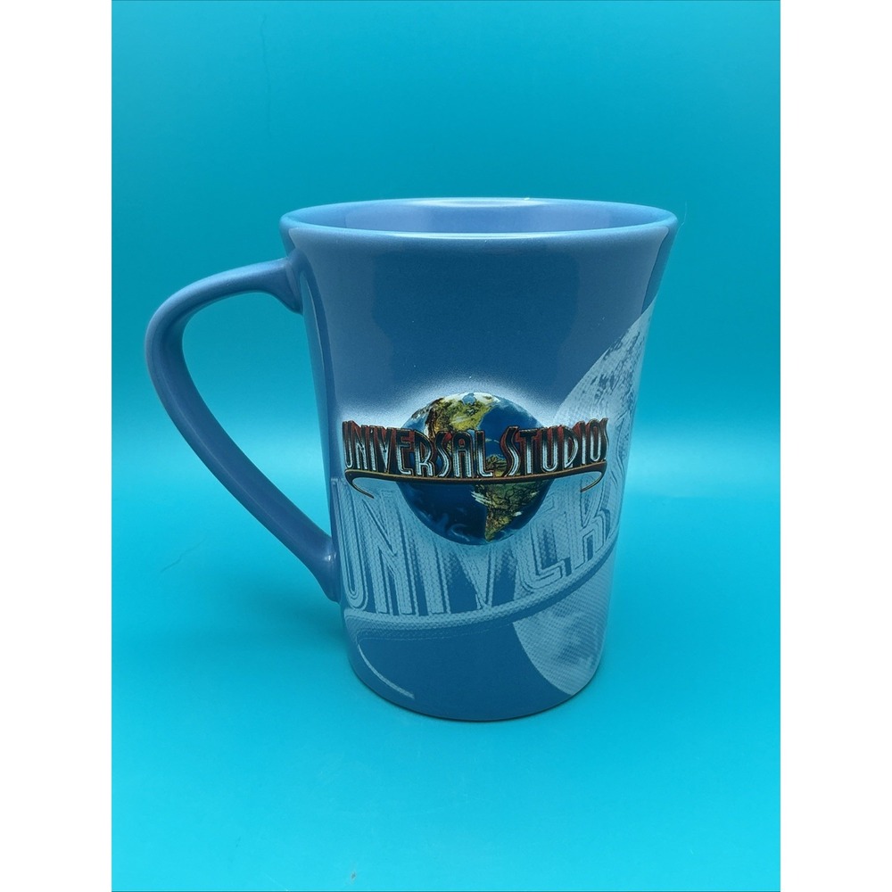 Universal Studios Embossed Logo Ceramic‎ 16 oz Mug Cup Blue 2009